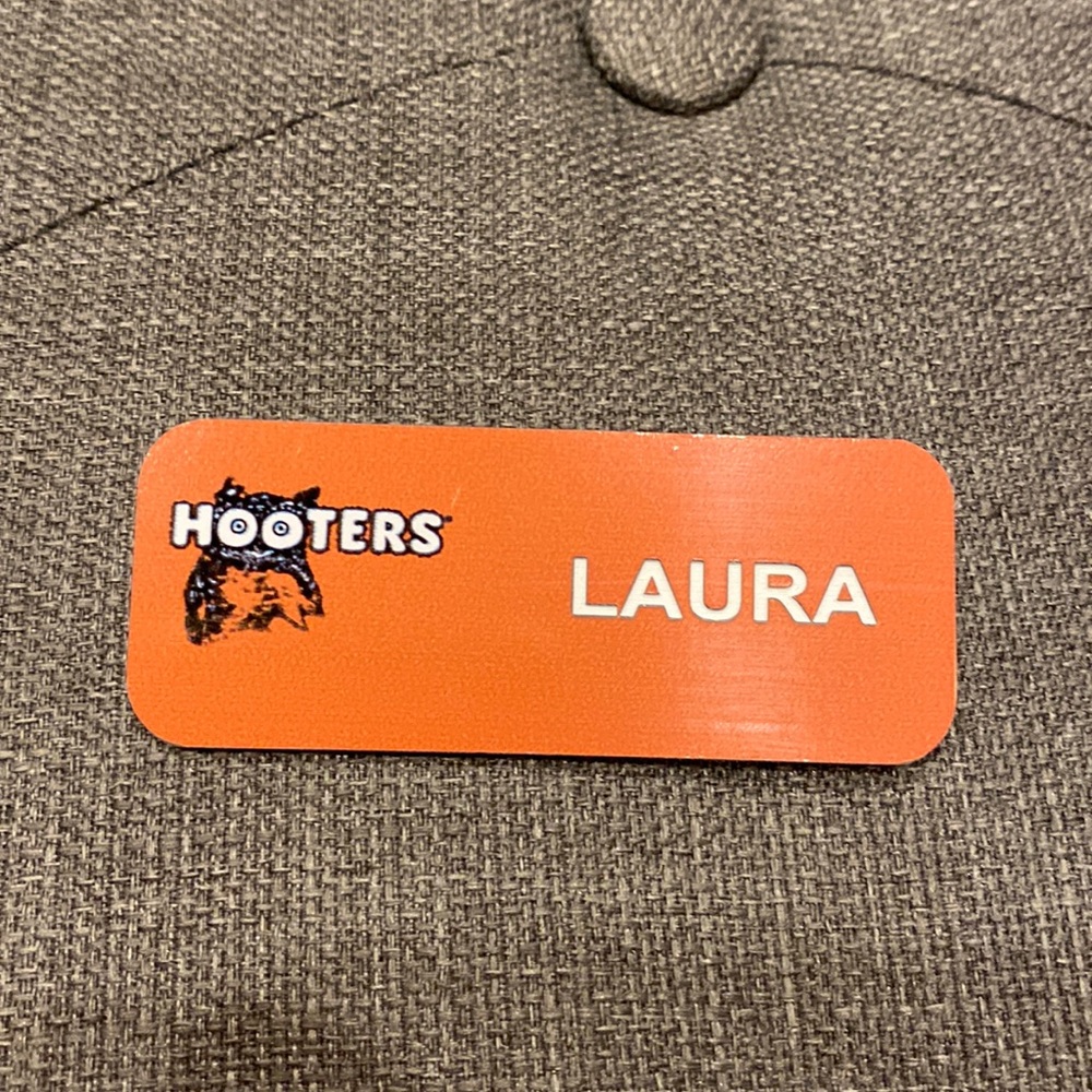 Hooters Name Tag Laura Halloween
